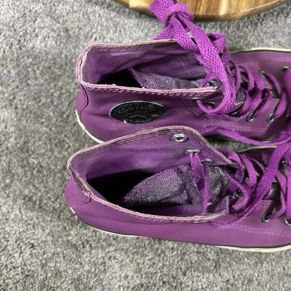 Converse CT All Star 662298C Girls Size 3.5 Graphite Glitter Icon Violet Shoes